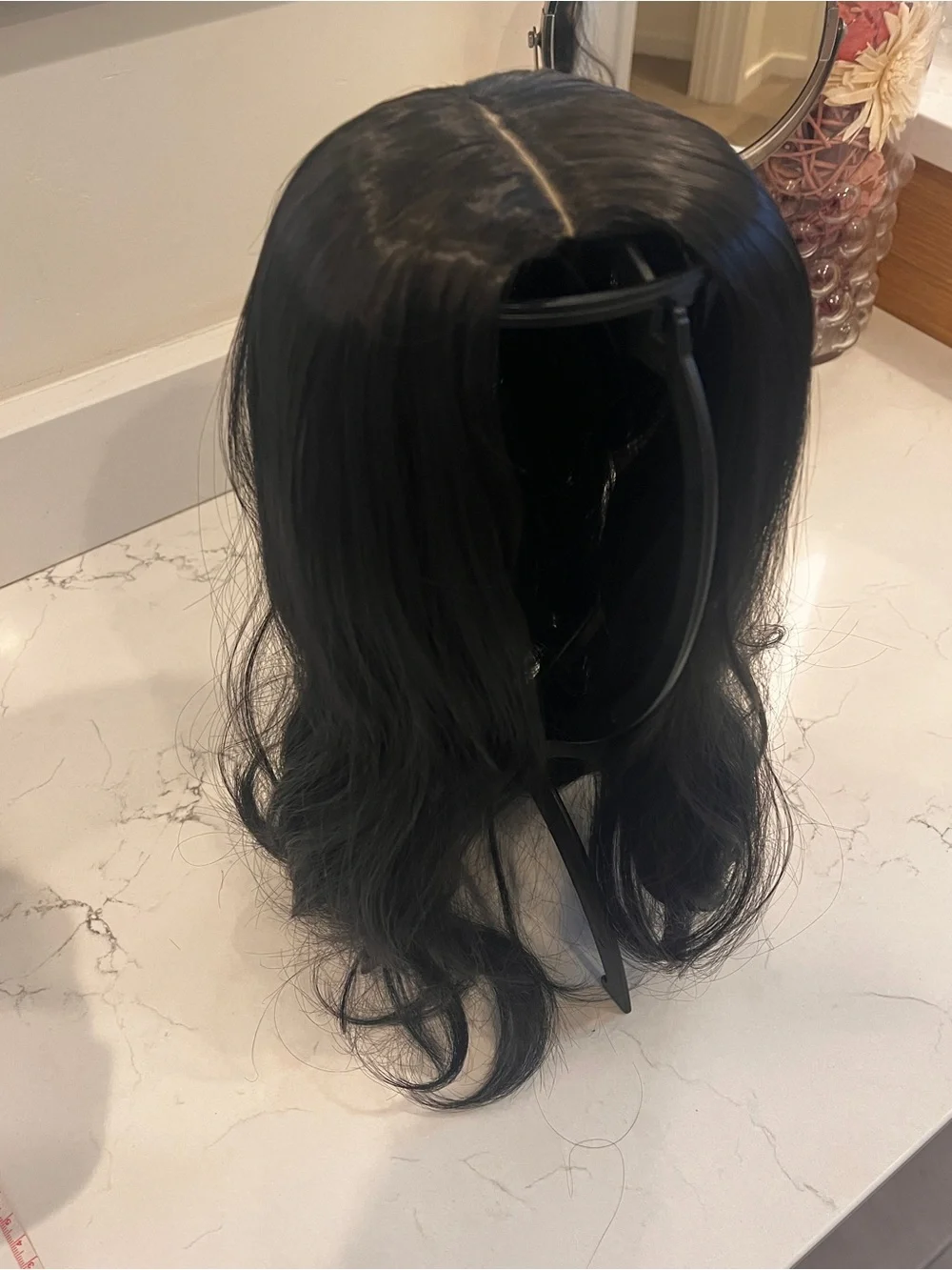 Long Wavy Black/brown Women's new synthetic hair topper